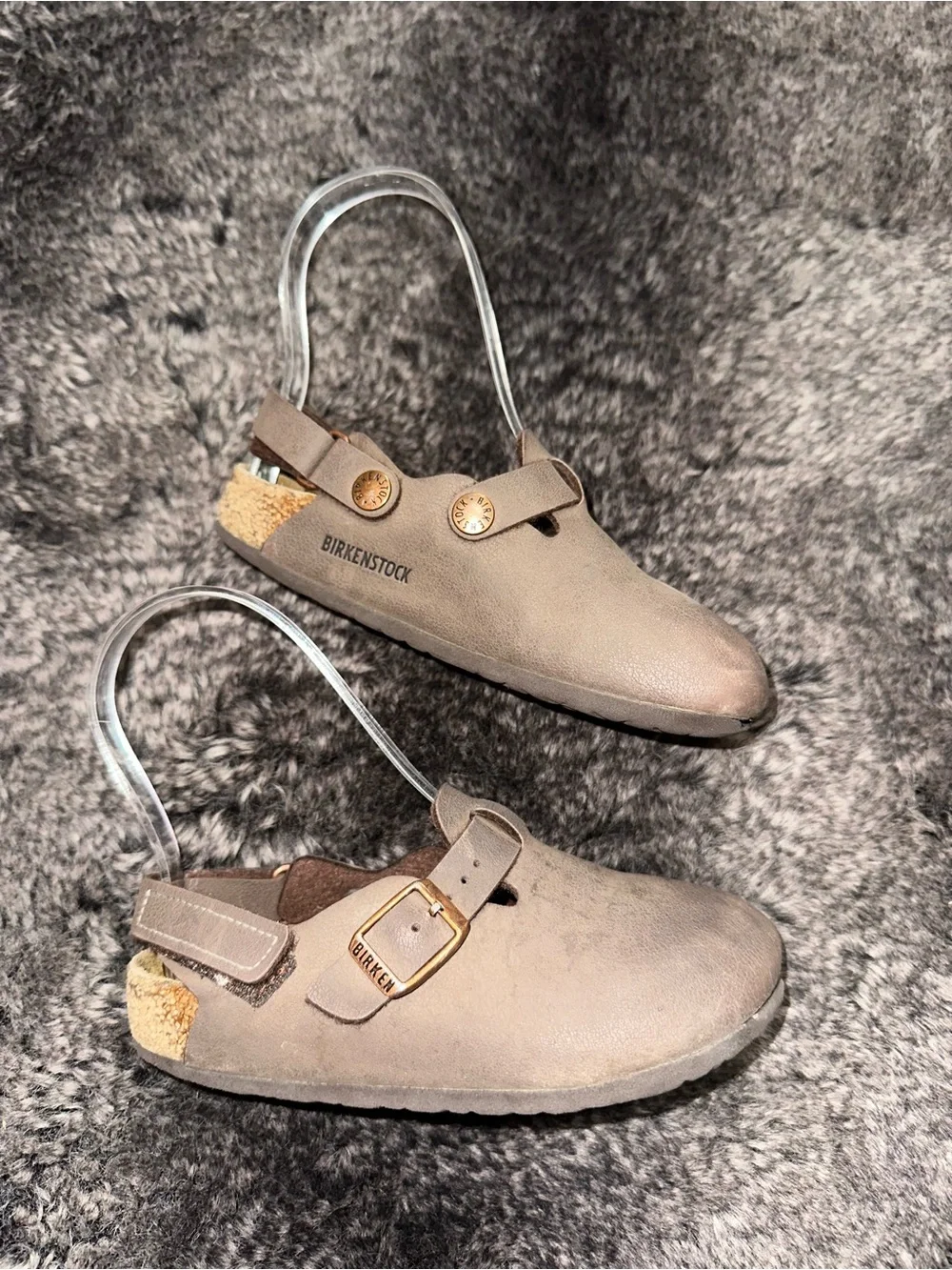 Birkenstock Mocha Brown Tokio Birkibuc® Backstrap Clogs Toodler Sz 10-10.5 Boho